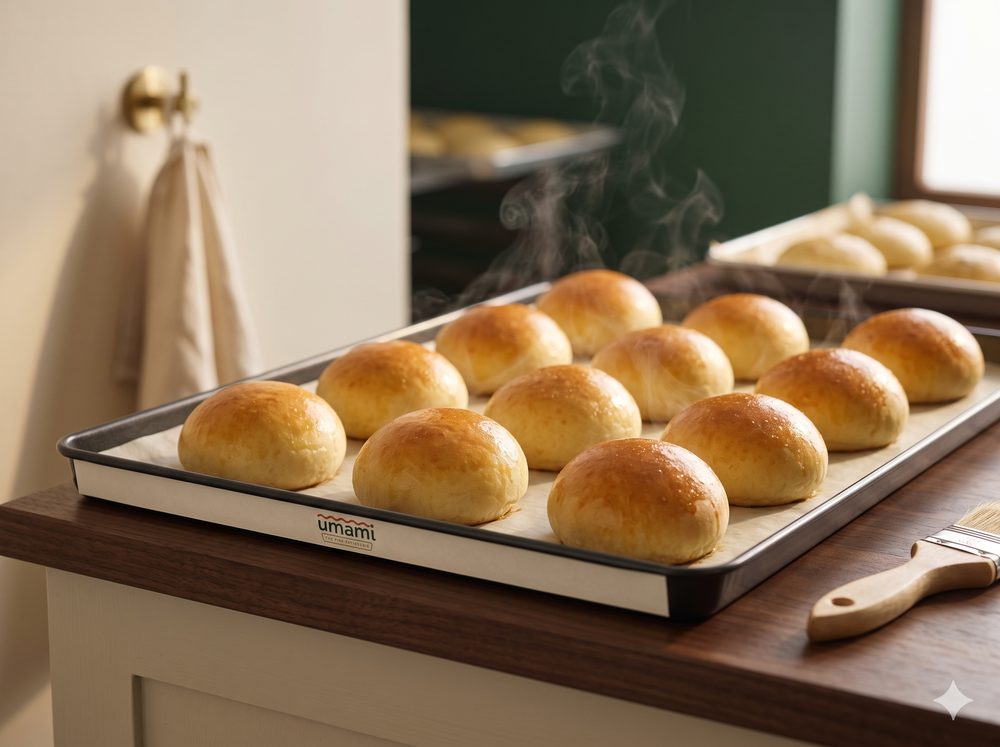 Bread baking in the oven before the city wakes